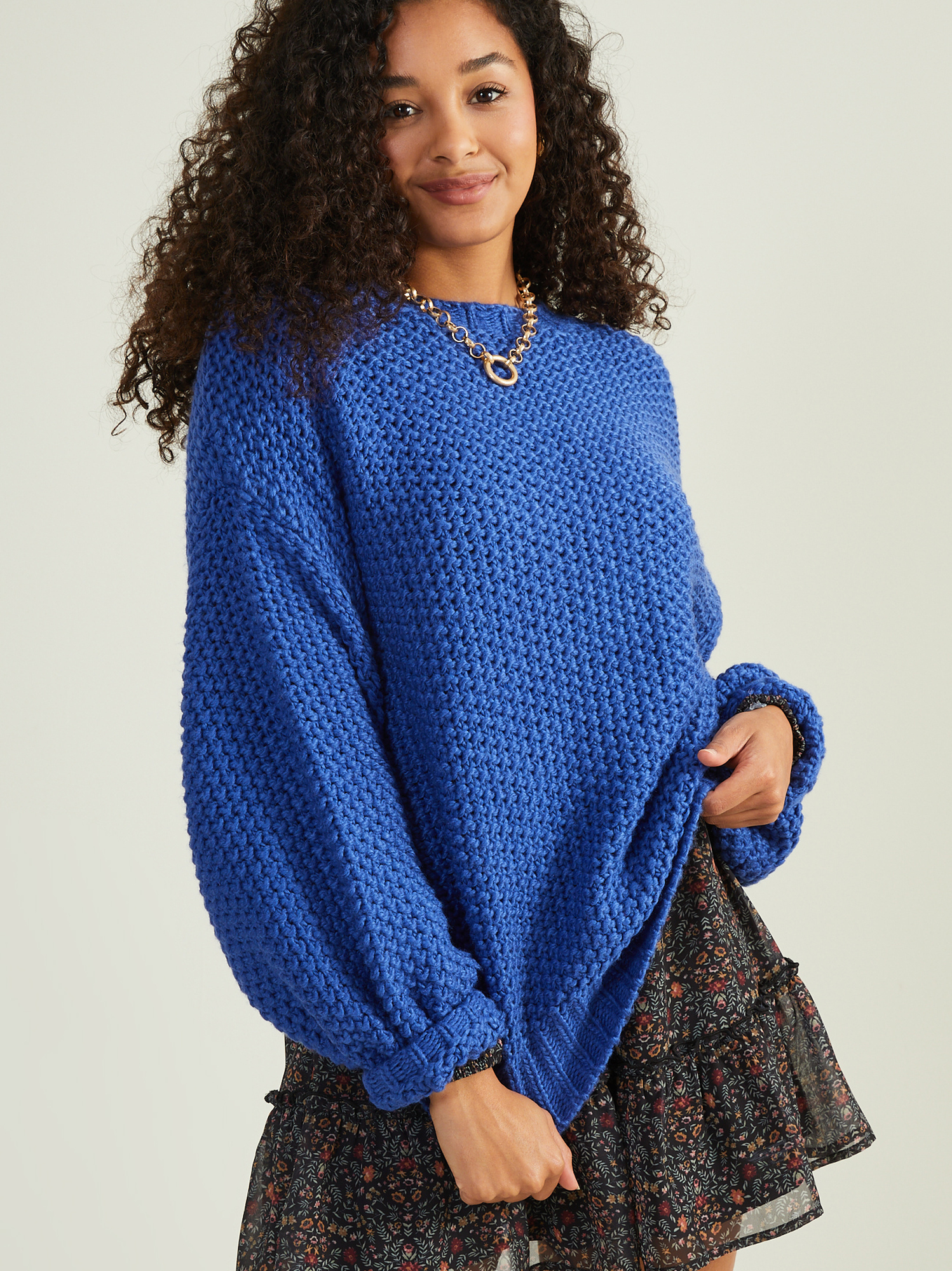 Chunky top tunic sweater