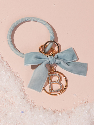 Velvet Monogram Keychain - B - ARULA