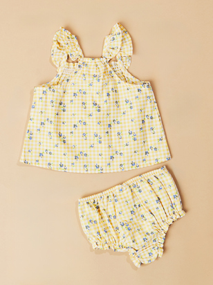 Ginger Gingham Top and Bloomer Set by Mud Pie - ARULA