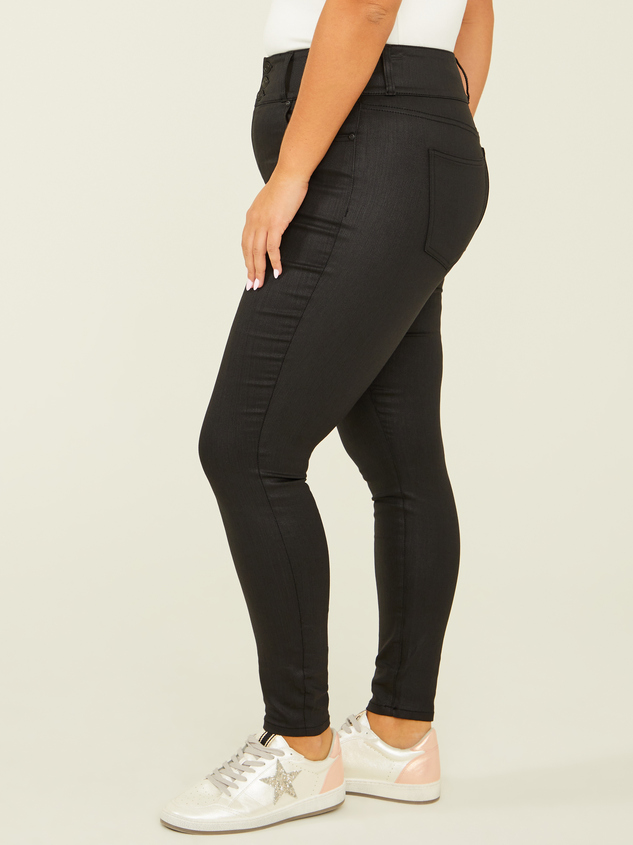 Coated Live In 3 Button Jeans Detail 4 - ARULA