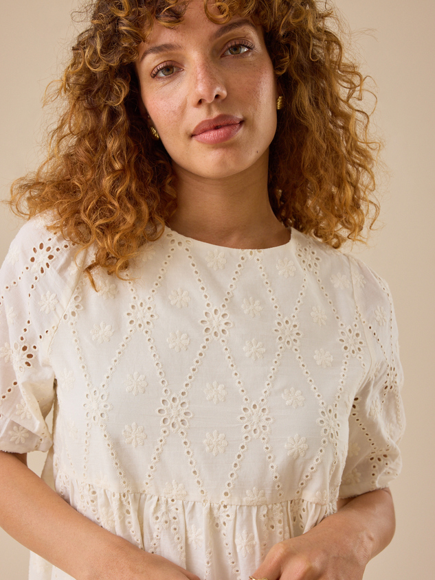 Natalya Embroidered Tunic Top Detail 3 - ARULA