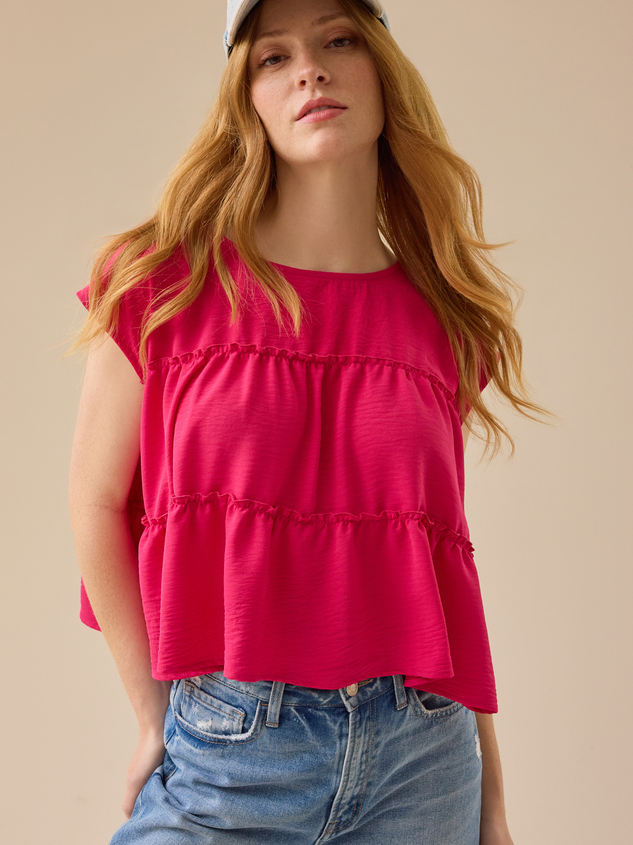 Matalyn Tiered Babydoll Top - ARULA