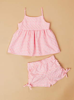 Gracie Gingham Shirt Set - ARULA