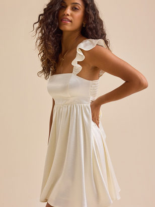 Kristen Satin Mini Dress - ARULA
