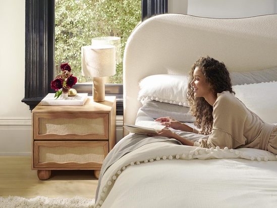 Peony Upholstered Bed - ARULA - 