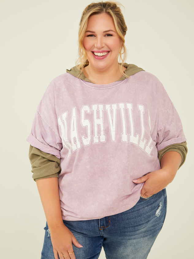 Nashville Oversized Tee Detail 5 - ARULA