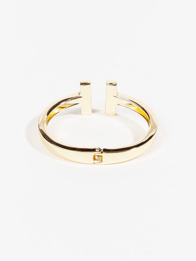 Chunky Hinged Bangle Detail 2 - ARULA