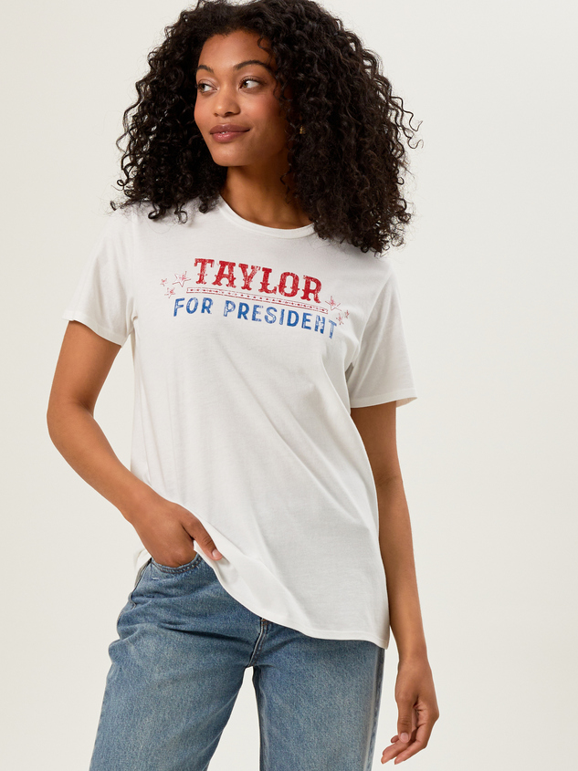 Taylor For President Graphic Tee Detail 3 - ARULA