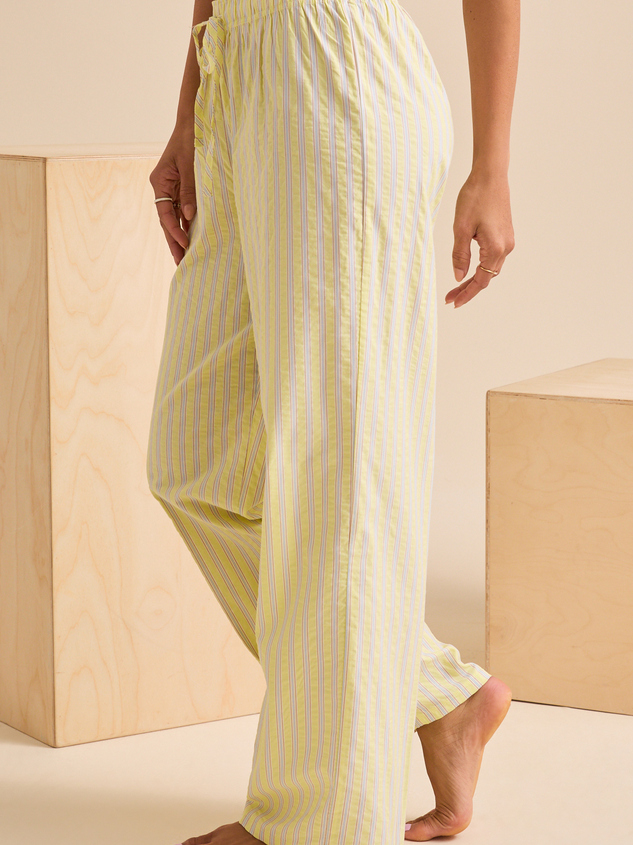Tawny Striped Boxer Pant Detail 4 - ARULA