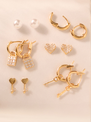Key to My Heart Earring Set - ARULA - 