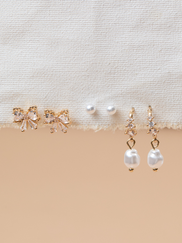 Dazzling Bow Earring Set - ARULA