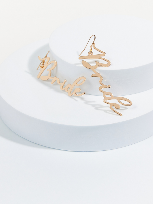 Bride Script Earrings - ARULA