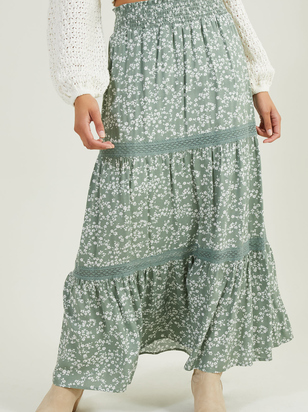 Dahlia Floral Maxi Skirt - ARULA