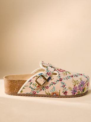 Lorenna Floral Tapestry Platform Clogs - ARULA - 