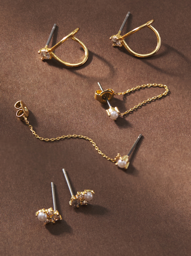 18k Gold Glitzy Loop Earring Pack - ARULA