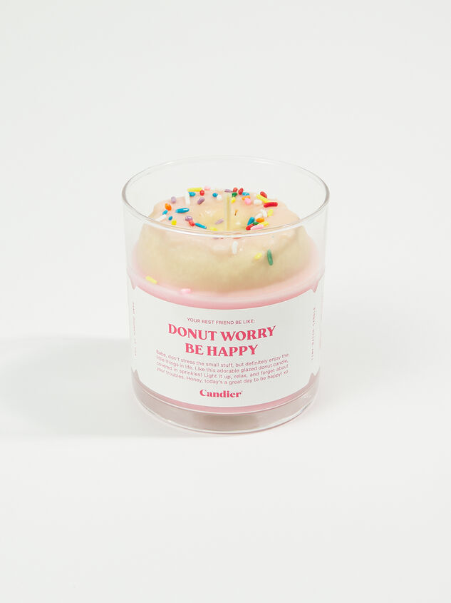 Donut Worry Be Happy Candle Detail 2 - ARULA