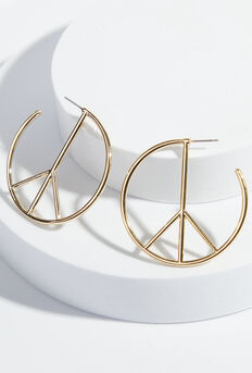 Peace Hoop Earrings - ARULA