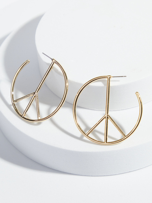 Peace Hoop Earrings - ARULA