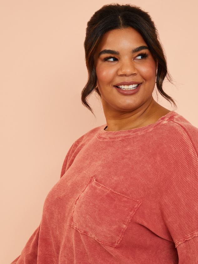Soothe Waffle Knit Top Detail 5 - ARULA