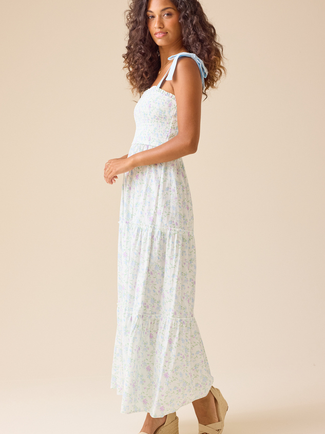 Gemma Floral Maxi Dress Detail 3 - ARULA