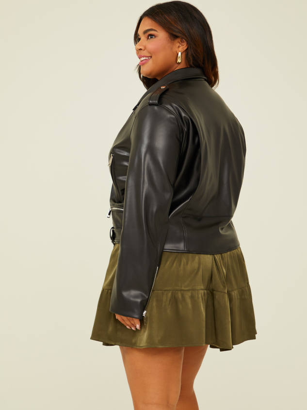 Noah Vegan Leather Buckle Jacket Detail 4 - ARULA
