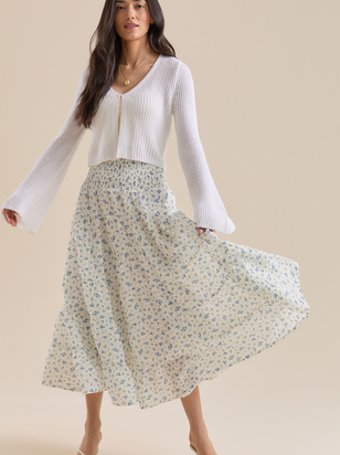 Ruth Floral Midi Skirt - ARULA - 