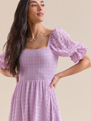 Mylee Textured Midi Dress - ARULA
