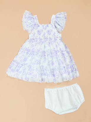 Mariella Lilac Mesh Dress - ARULA - 