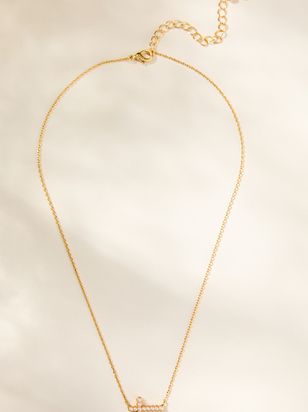Trust The Next Chapter Pearl Cross Necklace - ARULA
