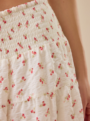 Ruth Floral Midi Skirt - ARULA