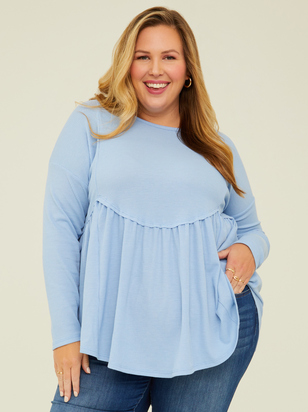 Huxley Waffle Long Sleeve Top - ARULA