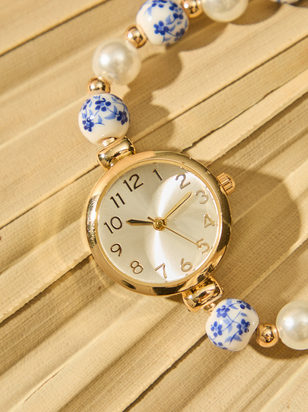 Painted Bead Pull Tie Watch - ARULA