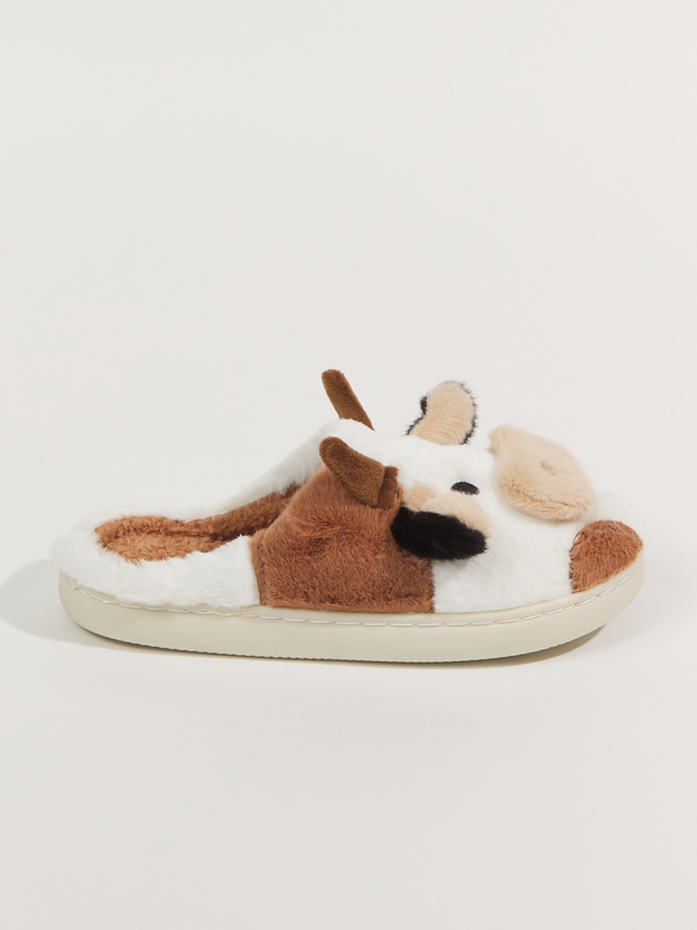 Cow Slippers Detail 2 - ARULA