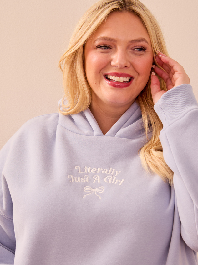 Literally Just A Girl Bow Hoodie Detail 3 - ARULA
