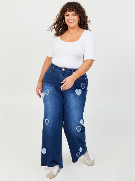 Incrediflex Embroidered Heart Jeans - ARULA