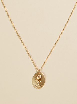 Mama Sunflower Coin Necklace - ARULA