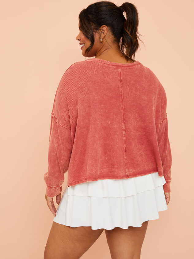Soothe Waffle Knit Top Detail 4 - ARULA