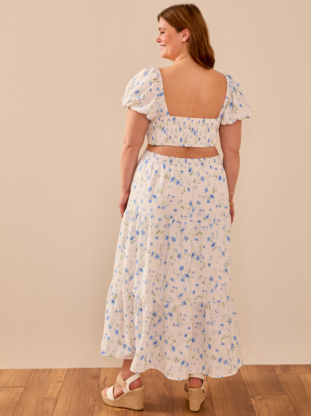 Rosie Floral Maxi Dress Detail 6 - ARULA