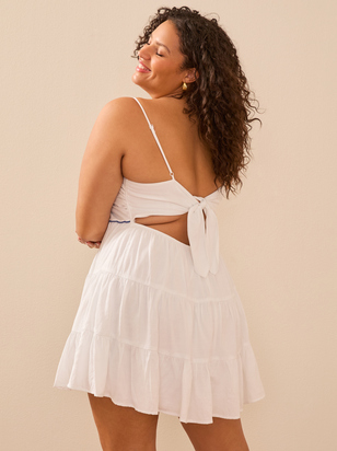 Lina Scalloped Mini Dress - ARULA