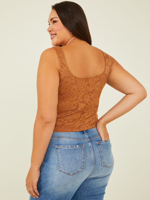 Flora Lace Corset Tank Detail 4 - ARULA