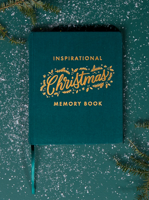 Inspirational Christmas Memory Book in Green