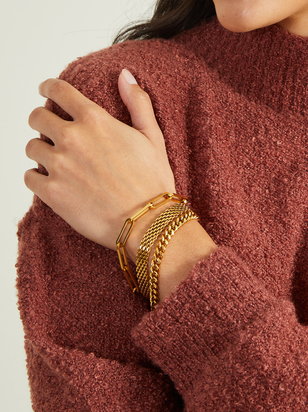 Stainless Steel Chain Link Bracelet Pack - ARULA