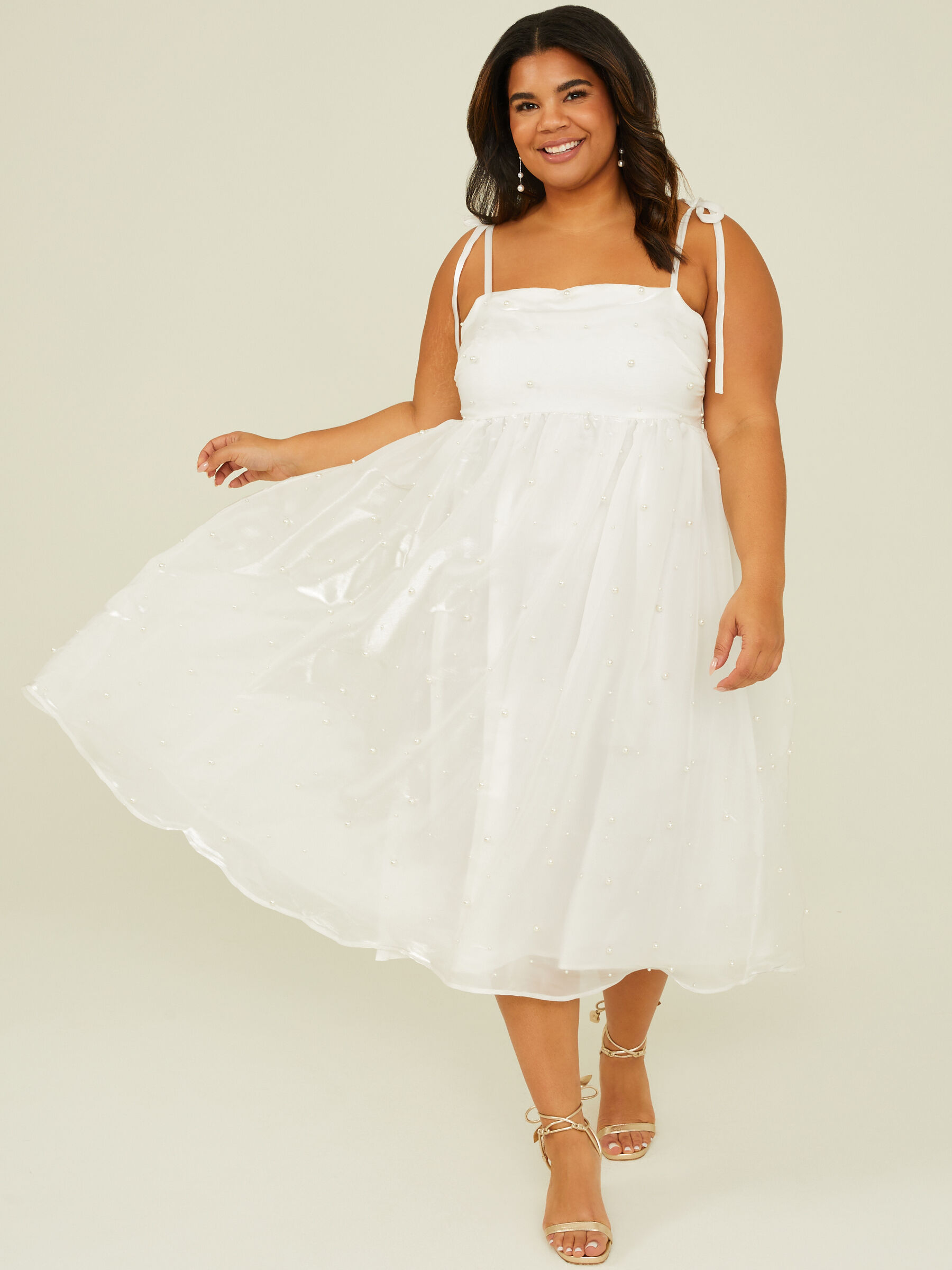Kasey Chiffon Pearl Dress