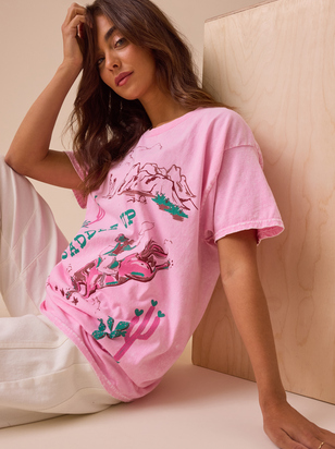 Saddle Up Oversized Graphic Tee - ARULA