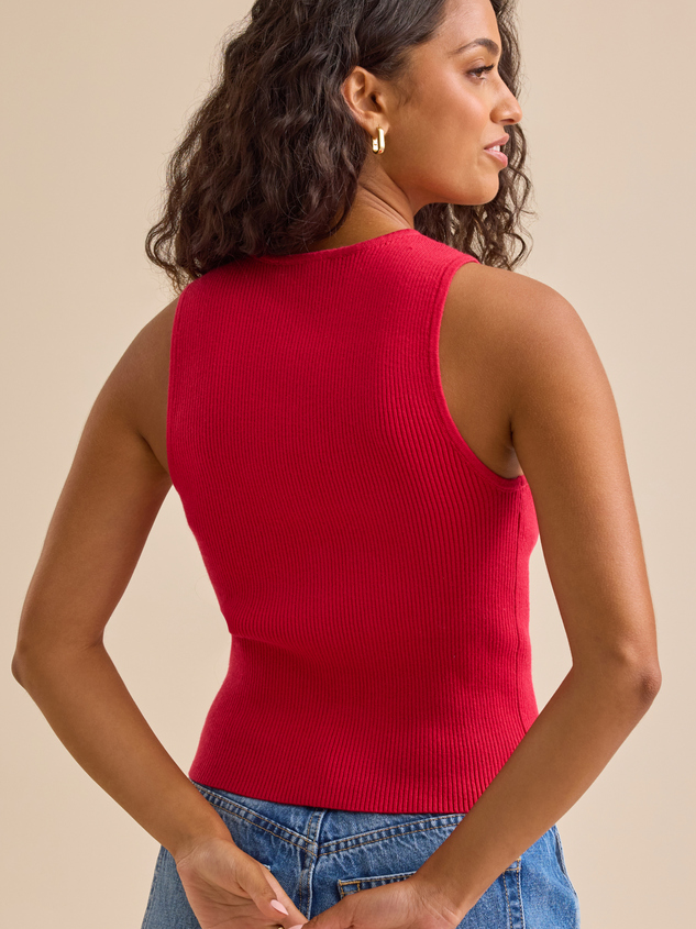 Ava Button Up Knit Top Detail 5 - ARULA
