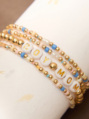 Boy Mom Beaded Bracelet Set - ARULA - 
