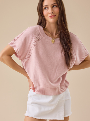 Maci Crochet Boxy Pullover - ARULA