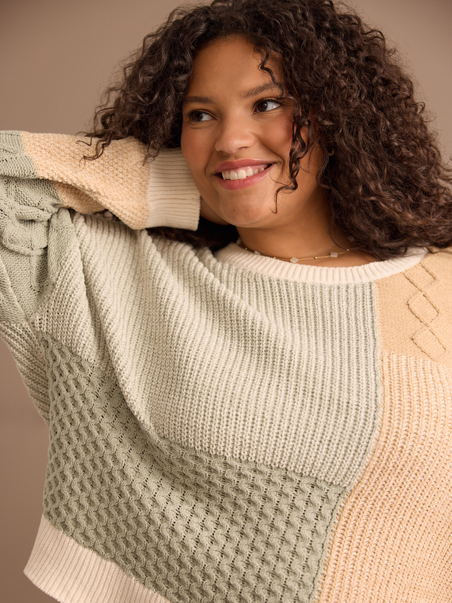 Hayla Patchwork Sweater - ARULA