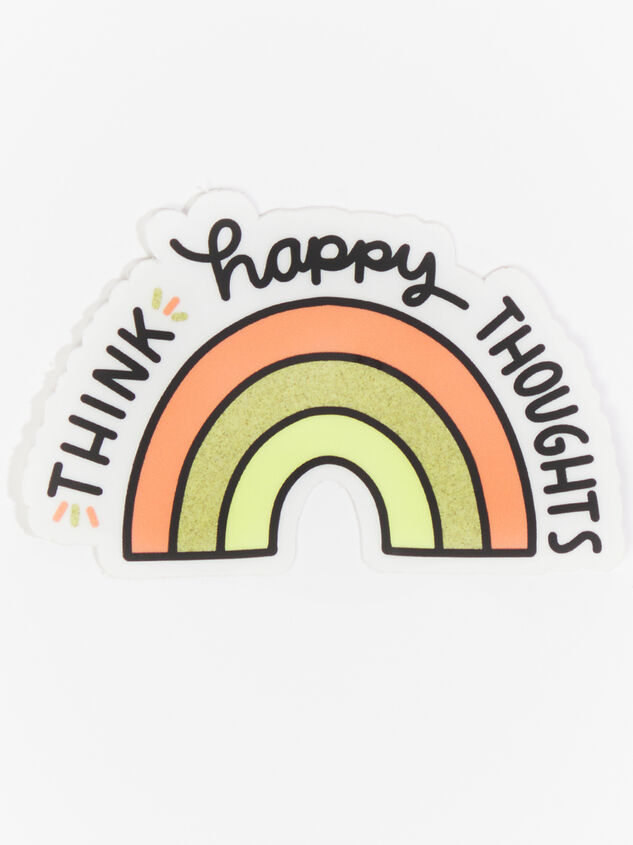 Think Happy Thoughts Sticker Detail 2 - ARULA