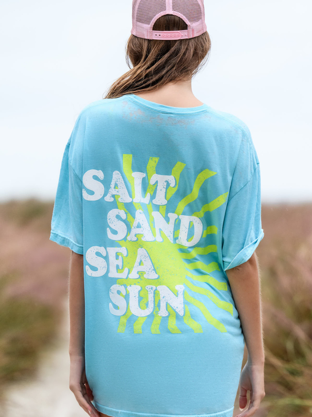 Salt Sand Sea Sun Tee Detail 2 - ARULA